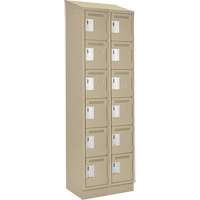 Anthony Steel Mfg. CL-L-2-121572RBST_A123 Petit casier Clean-Line, 6 niveaux, Bloc de 2, 15" x 72" x 12", Acier