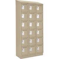 Anthony Steel Mfg. CL-L-3-121272RBST_A123 Clean-Line Lockerette, 6 -tier, Bank of 3, 12" x 72" x 12", Steel