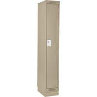 Anthony Steel Mfg. CL-S-1-15X18X72-RB_A123 Clean Line Lockers, 15" x 18" x 76", Steel, Beige, Rivet (Assembled)