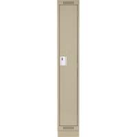 Anthony Steel Mfg. CL-S-1-15X18X72-RB_A123 Clean Line Lockers, 15" x 18" x 76", Steel, Beige, Rivet (Assembled)