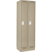 Anthony Steel Mfg. CL-S-2-18X18X72-RB_A123 Casiers Clean Line, Bloc de 2, 36" x 18" x 76", Acier, Beige, Rivet (assembl&eacute;)