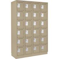 Anthony Steel Mfg. CL-L-4-12X12X72-RB_A123 Clean-Line Lockerette, 6 -tier, Bank of 4, 12" x 72" x 12", Steel
