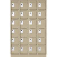 Anthony Steel Mfg. CL-L-4-12X12X72-RB_A123 Clean-Line Lockerette, 6 -tier, Bank of 4, 12" x 72" x 12", Steel