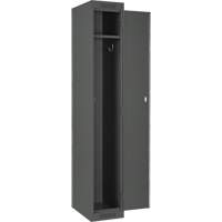 Clean Line™ Lockers, Bank of 4, 72" x 18" x 72", Steel, Charcoal, Rivet (Assembled)  FL160 | TENAQUIP