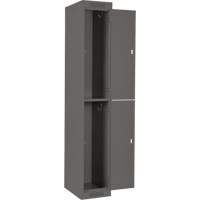 Anthony Steel Mfg. CL-D-4-12X18X72_A127 Clean Line Lockers, 2 -tier, Bank of 4, 48" x 18" x 72", Steel, Charcoal, Rivet (Assembled)