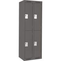 Anthony Steel Mfg. CL-D-2-12X18X72_A127 Casiers Clean Line, 2 niveaux, Bloc de 2, 24" x 18" x 72", Acier, Charbon, Rivet (assembl&eacute;)