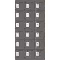 Anthony Steel Mfg. CL-L-3-12X18X72_A127 Petits casiers Clean Line, 6 niveaux, Bloc de 3, 36" x 18" x 72", Acier, Charbon, Rivet (assembl&eacute;)