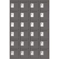 Anthony Steel Mfg. CL-L-4-12X12X72_A127 Clean-Line Lockerette, 6 -tier, Bank of 4, 12" x 72" x 12", Steel