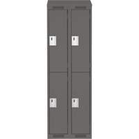 Anthony Steel Mfg. CLD-2-12X18X72-ST_A127 Casiers Clean Line, 2 niveaux, Bloc de 2, 24" x 18" x 78", Acier, Charbon, Rivet (assembl&eacute;)