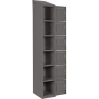 Anthony Steel Mfg. CL-L-4-12X12X72-ST_A127 Petit casier Clean-Line, 6 niveaux, Bloc de 4, 12" x 72" x 12", Acier