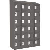 Anthony Steel Mfg. CL-L-4-12X12X72-ST_A127 Petit casier Clean-Line, 6 niveaux, Bloc de 4, 12" x 72" x 12", Acier