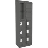 Anthony Steel Mfg. CL-5-2-121272RBST_A127 Assembled Clean Line Personal Effects Lockers, 5 -tier, Bank of 2, 12" x 82" x 24", Steel