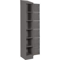 Anthony Steel Mfg. CL-L-4-121272RBST_A127 Clean-Line Lockerette, 6 -tier, Bank of 4, 12" x 72" x 12", Steel