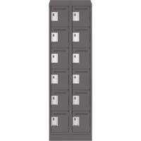 Anthony Steel Mfg. CL-L-2-121272RBST_A127 Clean-Line Lockerette, 6 -tier, Bank of 2, 12" x 72" x 12", Steel