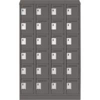 Anthony Steel Mfg. CL-L-4-121272RBST_A127 Clean-Line Lockerette, 6 -tier, Bank of 4, 12" x 72" x 12", Steel