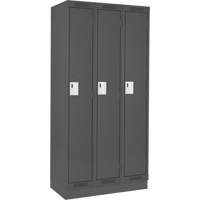 Anthony Steel Mfg. CL-S-3-12X18X72-RB_A127 Casiers Clean Line, Bloc de 3, 36" x 18" x 76", Acier, Charbon, Rivet (assembl&eacute;)