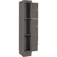 Anthony Steel Mfg. CL-T-3-12X18X72-RB_A127 Casiers Clean Line, 3 niveaux, Bloc de 3, 36" x 18" x 76", Acier, Charbon, Rivet (assembl&eacute;)