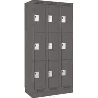 Anthony Steel Mfg. CL-T-3-12X18X72-RB_A127 Casiers Clean Line, 3 niveaux, Bloc de 3, 36" x 18" x 76", Acier, Charbon, Rivet (assembl&eacute;)
