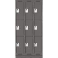 Anthony Steel Mfg. CL-T-3-12X18X72-RB_A127 Casiers Clean Line, 3 niveaux, Bloc de 3, 36" x 18" x 76", Acier, Charbon, Rivet (assembl&eacute;)