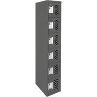 Anthony Steel Mfg. CL-L-1-121272-PERF_A127 Clean-Line Perforated Lockerette, 6 -tier, 12" x 72" x 12", Steel