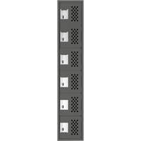Anthony Steel Mfg. CL-L-1-121272-PERF_A127 Clean-Line Perforated Lockerette, 6 -tier, 12" x 72" x 12", Steel