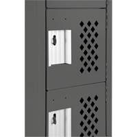 Anthony Steel Mfg. CLL3-121872RBST-PERA127 Assembled Lockerettes Clean Line Perforated Economy Lockers, 6 -tier, Bank of 3, 18" x 72" x 12", Steel