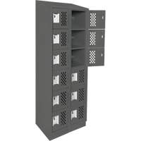 Anthony Steel Mfg. CLL2-121872RBST-PERA127 Petits casiers &eacute;conomiques assembl&eacute;s et perfor&eacute;s Clean Line, 6 niveaux, Bloc de 2, 18" x 72" x 12", Acier