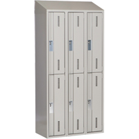 Perfix Inc. 2-121872-3-007-9363 Casiers robustes Concorde, 2 niveaux, Bloc de 3, 36" x 18" x 78", Acier, Gris, Soud&eacute; (assembl&eacute;)