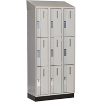 Perfix Inc. 3-121872-3-003-007-9363 Casiers robustes Concorde, 3 niveaux, Bloc de 3, 36" x 18" x 82", Acier, Gris, Soud&eacute; (assembl&eacute;)
