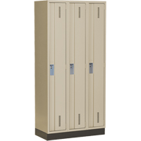 Perfix Inc. 1-121872-3-003-9393 Casiers robustes Concorde, Bloc de 3, 36" x 18" x 76", Acier, Beige, Soud&eacute; (assembl&eacute;)