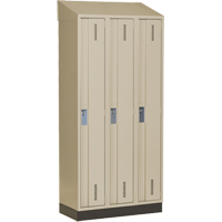 Perfix Inc. 1-121872-3-003-007-9393 Casiers robustes Concorde, Bloc de 3, 36" x 18" x 82", Acier, Beige, Soud&eacute; (assembl&eacute;)