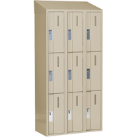 Perfix Inc. 3-121872-3-007-9393 Casiers robustes Concorde, 3 niveaux, Bloc de 3, 36" x 18" x 78", Acier, Beige, Soud&eacute; (assembl&eacute;)