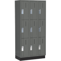 Perfix Inc. 3-121872-3-003-9364 Casiers robustes Concorde, 3 niveaux, Bloc de 3, 36" x 18" x 76", Acier, Charbon, Soud&eacute; (assembl&eacute;)
