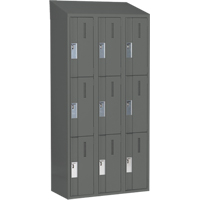 Perfix Inc. 3-121872-3-007-9364 Casiers robustes Concorde, 3 niveaux, Bloc de 3, 36" x 18" x 78", Acier, Charbon, Soud&eacute; (assembl&eacute;)