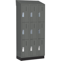 Perfix Inc. 3-121872-3-003-007-9364 Casiers robustes Concorde, 3 niveaux, Bloc de 3, 36" x 18" x 82", Acier, Charbon, Soud&eacute; (assembl&eacute;)