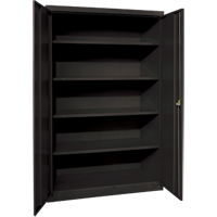 Anthony Steel Mfg. SC-36X24X72-22-A800 Deep Hi-Boy Storage Cabinet, Steel, 4 Shelves, 72" H x 36" W x 24" D, Black