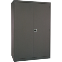 Deep Hi-Boy Storage Cabinet, Steel, 4 Shelves, 72" H x 36" W x 24" D, Charcoal  FJ884 | TENAQUIP