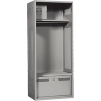  FJ898 Gear Locker, Steel, 24" W x 24" D x 72" H, Grey