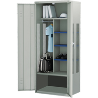  FJ913 Gear Locker, Steel, 36" W x 24" D x 72" H, Grey