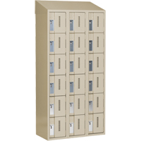 Perfix Inc. 6-121872-3-007-9393 Concorde Heavy-Duty Lockers, 6 -tier, Bank of 3, 36" x 18" x 78", Steel, Beige, Welded (Assembled)