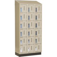 Perfix Inc. 6-121872-3-003-007-9393 Casiers robustes Concorde, 6 niveaux, Bloc de 3, 36" x 18" x 82", Acier, Beige, Soud&eacute; (assembl&eacute;)