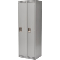KLETON FL363 Lockers, Bank of 2, 24" x 18" x 72", Steel, Grey, Knocked Down