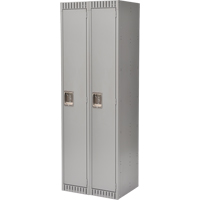 Lockers, Bank of 2, 24" x 18" x 72", Steel, Grey, Knocked Down FL363 | TENAQUIP