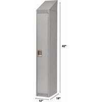 KLETON FL380 Lockers, 12" x 18" x 82", Steel, Grey, Knocked Down