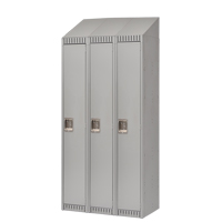 KLETON FL382 Lockers, Bank of 3, 36" x 18" x 82", Steel, Grey, Knocked Down