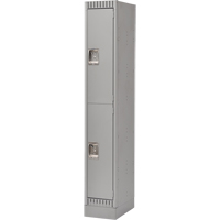 KLETON FL396 Casiers, 2 niveaux, 12" x 18" x 76", Acier, Gris, D&eacute;mont&eacute;