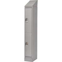 KLETON FL408 Casiers, 2 niveaux, 12" x 18" x 86", Acier, Gris, D&eacute;mont&eacute;