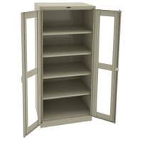 Deluxe C-Thru Storage Cabinet, Steel, 4 Shelves, 78" H x 36" W x 24" D  FL649 | TENAQUIP