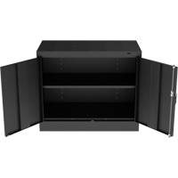 Tennsco 1430-BLK Standard Desk-High Cabinet, Steel, 30" H x 36" W x 18" D, Black