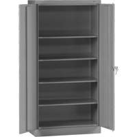 Tennsco 1470-MGY Standard Storage Cabinet, Steel, 4 Shelves, 72" H x 36" W x 18" D, Grey